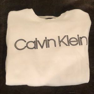 Mens Medium White Calvin Klein Crewneck